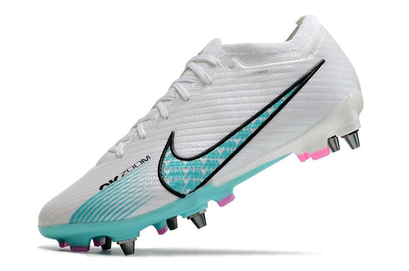 Chuteira Nike Mercurial Vapor XV Elite SG Campo - Branca e Azul