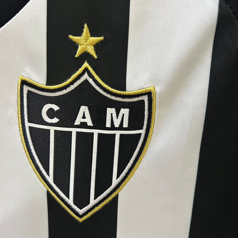 Camisa Atlético Mineiro Feminina Home 25/26 - Preta e Branca