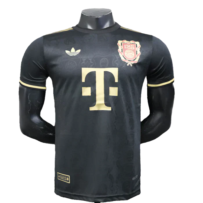 Camisa Bayern de Munique 25/26 Edição 125º Aniversário - Preto - Versão Jogador