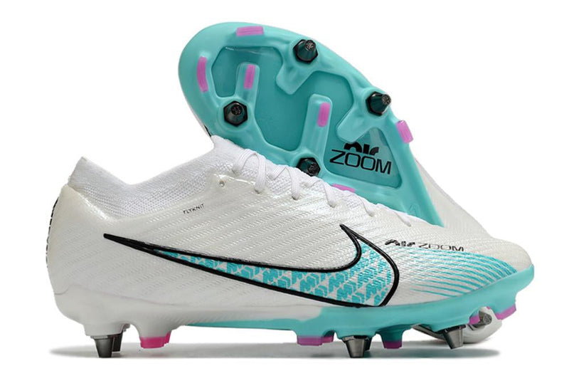 Chuteira Nike Mercurial Vapor XV Elite SG Campo - Branca e Azul
