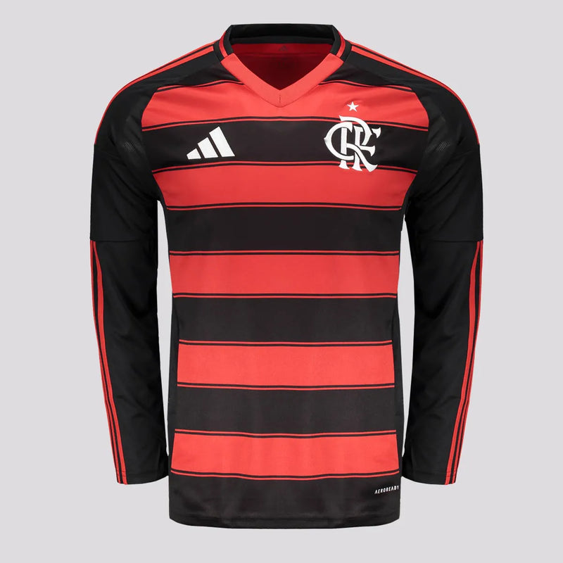 Camisa Adidas Flamengo I 2025 Manga Longa