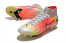 Chuteira Nike Mercurial Superfly 8 Elite SG Campo - Branco, Vermelho e Laranja